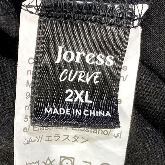 Joress Curve Lace Crochet Cold Shoulder Top 2XL Women Black Whimsigoth Fairy Y2K - Picture 2 of 14